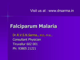 Malaria simple by Dr Sarma