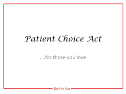 Patient Choice Act - Rare Disease Legislative Advocates