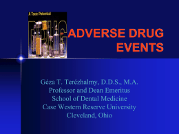 ADVERSE DRUG EVENTS