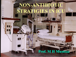 NON-ANTIBIOTIC STRATIGIES IN ICU