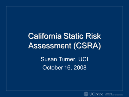 California Static Risk Assessment
