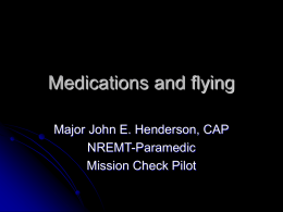OTC Medications and flying