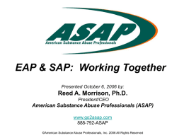 EAP & SAP: Working Together