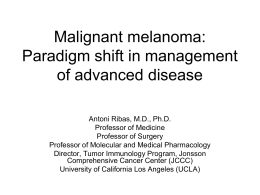 The Changing Landscape of Melanoma Therapy with new Drug