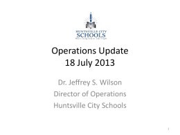 Operations update