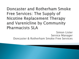 Nicotine Replacement Therapy Voucher Scheme Update