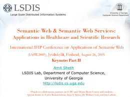 Semantic Web & Semantic Web Services: Applications in