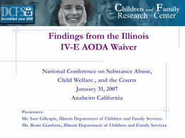 IV-E AODA Permanency Status for children served between