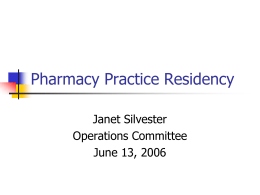Pharmacy Practice Residency