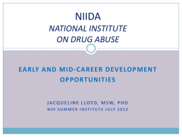 NIIDA NATIONAL INSTITUTE ON DRUG ABUSE