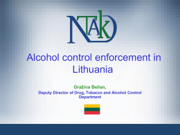 Žalingų įpročių paplitimas Lietuvoje Tyrimo ataskaita