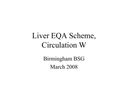 Liver EQA Scheme, Circulation W