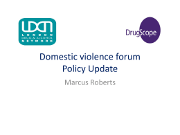 Domestic violence forum Policy Update