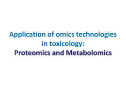 Toxicants and Proteins: Proteomics