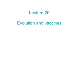 Nov10 Lecture 20 Evolution & vaccines