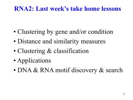 Biophysics 101 Genomics and Computational Biology