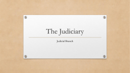 The Judiciary - Hackettstown School District