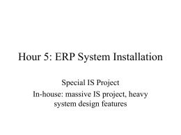 Chapter 5: ERP System Development