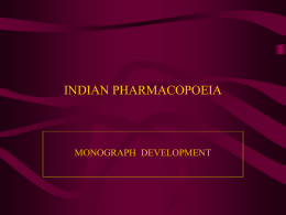 INDIAN PHARMACOPOEIA - Indian Pharmaceutical Association