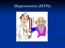 Hypertension (HTN) - University of Memphis