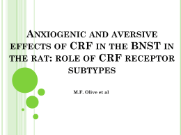 Anxiogenic and aversive effects of CRF in the BNST in the