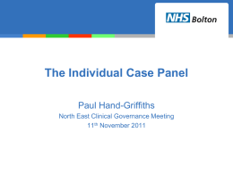 The Individual Case Panel