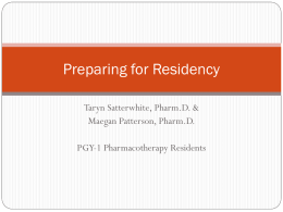 Preparing for Residency - Texas Tech Student Society of