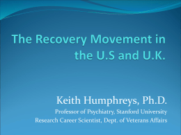 Reflections on the U.S. Recovery Movement