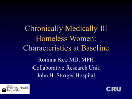 Chronically Medically Ill Homeless Women