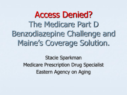 Access Denied? The Medicare Part D Benzodiazepine