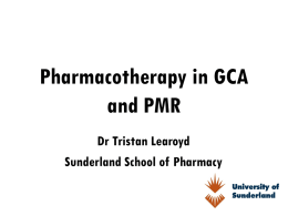 Pharmacotherapy in GCA and PMR