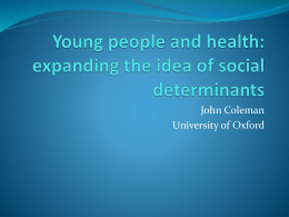 Young people and health: expanding the idea of social