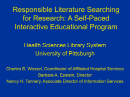Responsible Literature Searching for Research: A Self