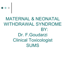 NEONATAL ABSTINENCE SYNDROME
