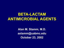 Beta-lactam Antimicrobial Agents