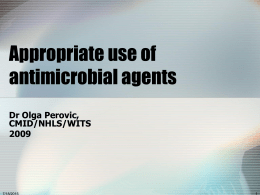 Appropriate use of antimicrobial agents