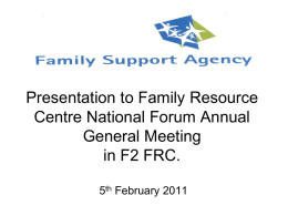 Promoting and Supporting Family and Community Well
