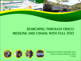 Database EBSCOhost - Unit Perpustakaan Fakultas Kedokteran UGM