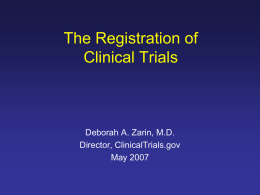 ClinicalTrials.gov - Columbia Law School