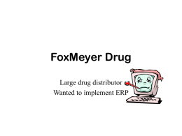 FoxMeyer Drug - Yuan Ze University