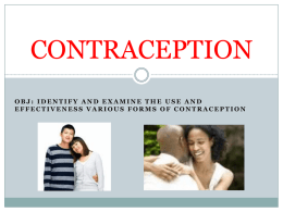 CONTRACEPTION - Physical education