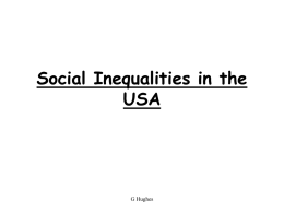 Social Inequalities in the USA