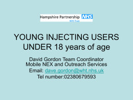 YOUNG INJECTING USERS 18 YEARS AND UNDER