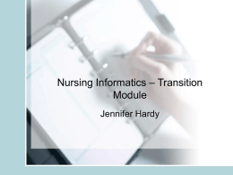 Nursing Informatics – Transition Module