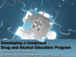 Developing a Compliant Substance Abuse Training Program