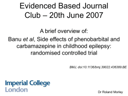 Evidenced Based Journal Club – 20th June 2007