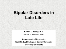 Pharmacotherapy of Bipolar Disorders in Late Life: ACNP