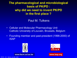 The pharmacological and microbiological basis of PK/PD