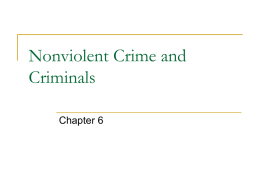 Nonviolent Crime and Criminals