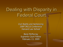 Dealing with Disparity in Federal Court